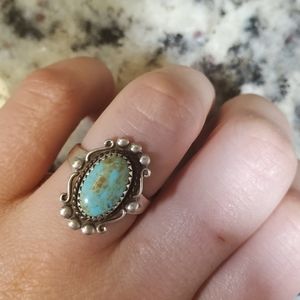 Sterling Silver And Turquoise Ring